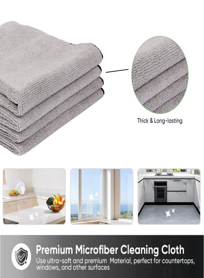 Cutting Edge Essentials 500 GSM Soft Microfiber Cleaning Cloth,Super Absorbent Washable Reusable Cleaning Towels for Home & Kitchen Surfaces,Window,Car,Bike - Pack of 4 (Grey, 40 x 40 Cm) - Image 5